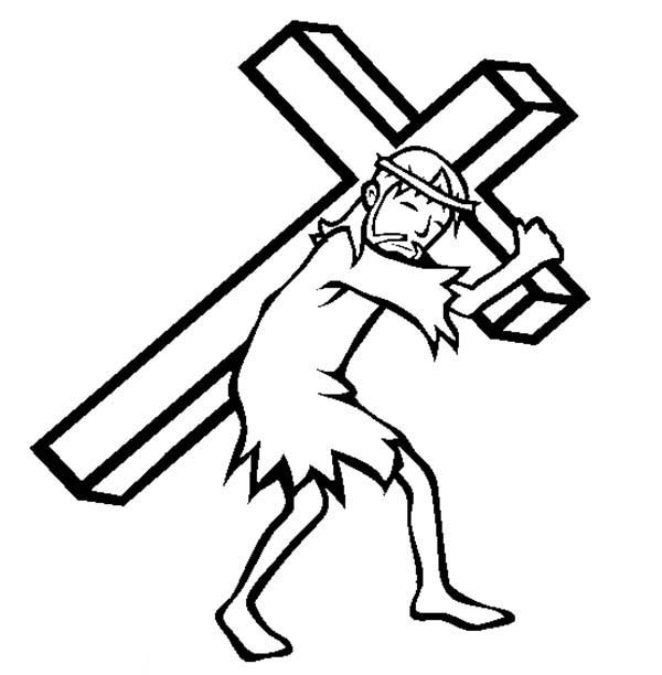 free clipart of jesus carrying the cross - photo #12