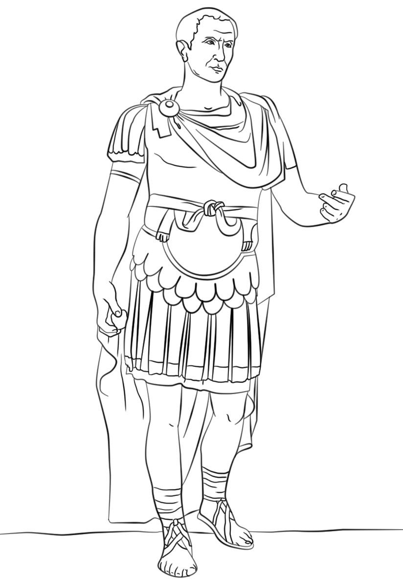 galius-julius-caesar-coloring-page