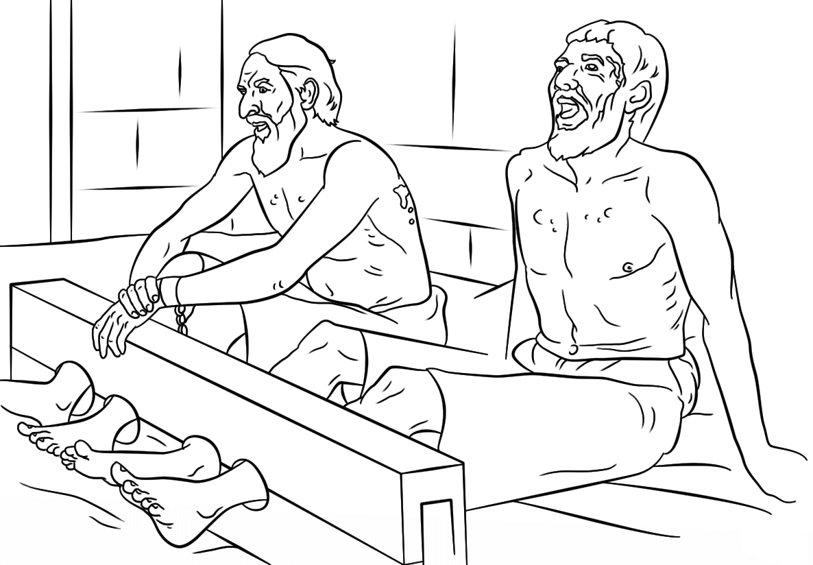 paul-silas-sing-in-prison-coloring-page